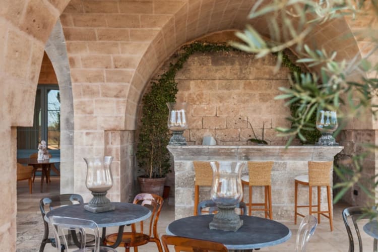 Outdoor dining area